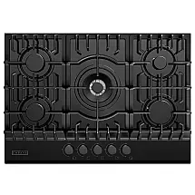 Cooktop a gás 76cm Empava vidro preto 5 queimadores SABAF selados 49000BTU dual fuel GN/GLP