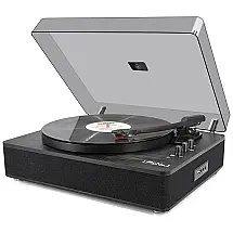 Toca Discos Retro com 3 Velocidades e Alto Falantes Estéreo, LPNo1, Preto