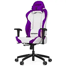 Cadeira Gamer Giratória e Reclinável, Branca e Roxa, VERTAGEAR SL2000WP, Branco
