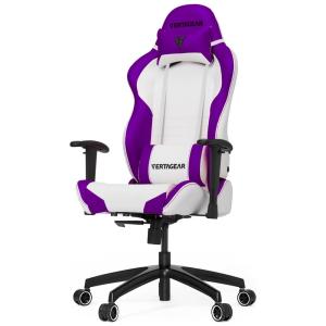 Cadeira Gamer Giratória e Reclinável, Branca e Roxa, VERTAGEAR SL2000WP, Branco