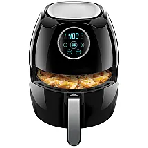 Fritadeira Elétrica, Tamanho Grande 6.1 Litros com Controle Digital, 110V 1700, CHEFMAN, Preto