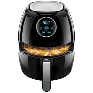 Fritadeira Elétrica, Tamanho Grande 6.1 Litros com Controle Digital, 110V 1700, CHEFMAN, Preto