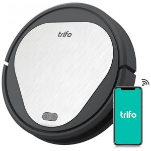Aspirador de Pó Robô Inteligente e Automático 4000Pa com Wi Fi e Controle por APP, 110v, TRIFO, Cinza