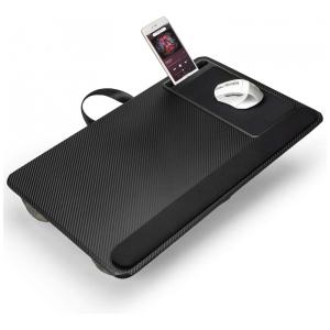 Mesa de colo para laptop, mesa de laptop de escritório em casa para sofá cama com mouse pad, descanso de pulso e suporte para telefone serve