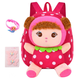 Mochila infantil Suerico BAG001 com boneca de pelúcia destacável em lona, para crianças de 1 a 5 anos