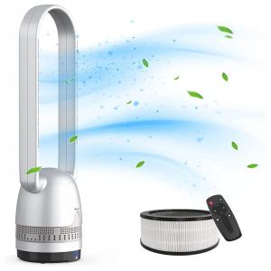 Ventilador e Purificador de Ar Elountik com Filtro Hepa e Controle Remoto, Branco