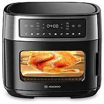 MOOSOO Fritadeira Elétrica AirFryer 10 em 1, Capacidade 11L, 1600W, 110V, Preta