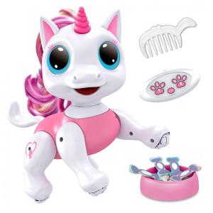 Power Your Fun Robo Pets Unicorn Toy Rosa – Robô Interativo Programável com Controle por Gestos e Remoto para Crianças a Partir de 3 Anos