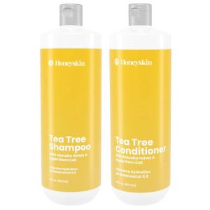 Shampoo, Condicionador Para Caspa Com Óleo de Tea Tree Limpeza Profunda e Brilho 450ml, HONEYSKIN