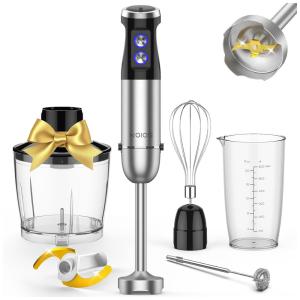 Mixer com 9 Velocidades e Acessórios, Aço Inoxidável, 800W, 110v, KOIOS HA0711, Prateado