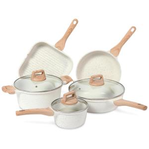 ESLITE LIFE Conjunto de Panelas Antiaderente por Indução, 8 Peças, Preta