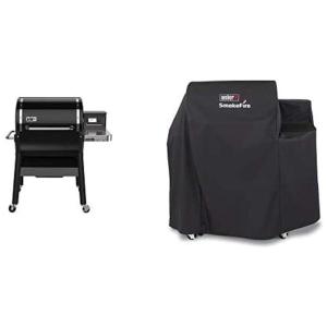 EX4 Churrasqueira a Lenha Portátil serve até 16 Pessoas com Painel LED e Capa, WEBER, Preto