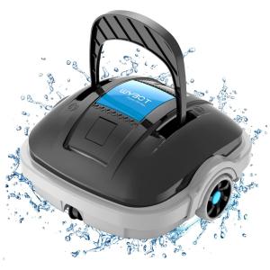 Robô Limpador de Piscina sem Fio com Bateria até 1,3H e Sucção Forte, WYBOT WY1102MAX, Preto