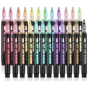 Conjunto de Canetas Artisticas 262 cores com Ponta Dupla e à Base de Álcool para Crianças e Adultos, Tommax