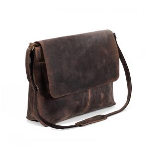 Bolsa Maleta s de Couro Masculina para Laptop, KOMALS PASSION LEATHER, Marrom