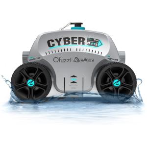 Robô Limpador de Piscina sem Fio com Bateria até 2H e Estacionamento Automático, Ofuzzi Cyber, Cinza