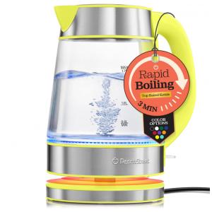 Chaleira Elétrica SpeedBoil Water, 1,7L 1500W, Vidro Borossilicato, Desligamento Automático, Design Ergonômico, LED - Peach Street