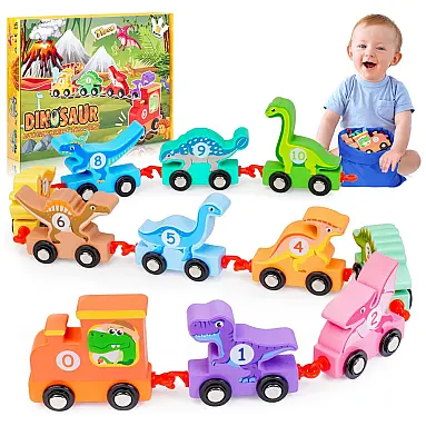 Kit Trem de Dinossauros Educativo