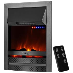 Lareira Elétrica de Embutir A58x48L com Controle Remoto e Luz de LED 3D, 1500W, 110v, E FLAME USA EF TI16, Preto