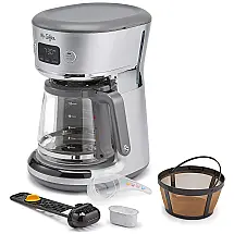 Cafeteira Elétrica Programável Mr. 2.8L com Painel Digital, 110v, MR. COFFEE 31160392, Prateado