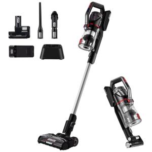 Aspirador de Pó sem Fio com Acessórios, Silencioso e Farol de LED, 110V 450W, EUREKA, Preto e Vermelho