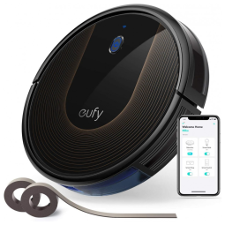 Aspirador de Pó Robô by Anker, com WiFi, ultra silencioso, multifunção, preto, 110v, EUFY AK T2118111, Preto