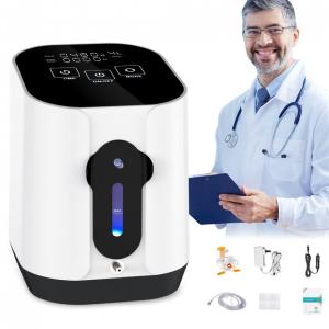 Creliver Concentrador de Oxigênio Portátil 2L, Funciona 4H, 110V, 220V 12, 25V, Branco