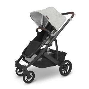 Carrinho de Bebê Completo com Proteção Contra Insetos e Chuva, UPPAbaby Cruz V2, Branco e Cinza