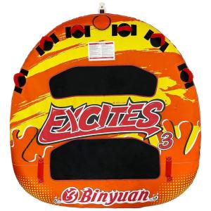 Boia Rebocável Aquática para 3 Pessoas com Conector Rápido, BINYUAN WT170, Laranja