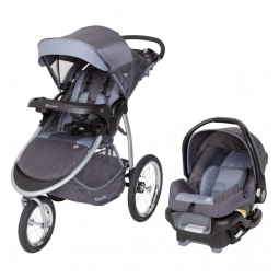 Carrinho de Bebê com Cadeira para Carro Baby Trend com Posição de Reclinação Ajustáveis, Cinza