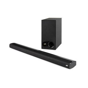 Barra de som Polk Audio Signa S2 2.1 com subwoofer, Bluetooth e VoiceAdjust, preta para Smart TV 4K