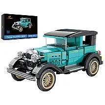 Kit de Construção Carro Antigo com 659 Peças, JMBricklayer, Azul