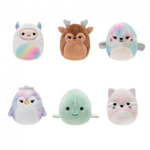 Kit 6 Pelúcias Squishmallows de 5 cm para Crianças, Squishville SQM0332, Colorido