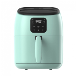 Fritadeira Elétrica AirFryer 2.6L com Painel Digital e Temperatura Ajustável, 110V, DASH, Azul