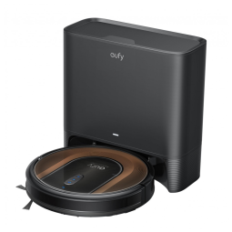 Aspirador Robô 2 em 1 com Esvaziamento Automático, Navegação Dinâmica e Sucção Forte de 2000Pa, 110V, Eufy, Preto