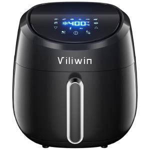Fritadeira Elétrica AirFryer 4L com 8 Funções, Controle Digital e Temporizador, 1400W, 110v, VILIWIN, Preto