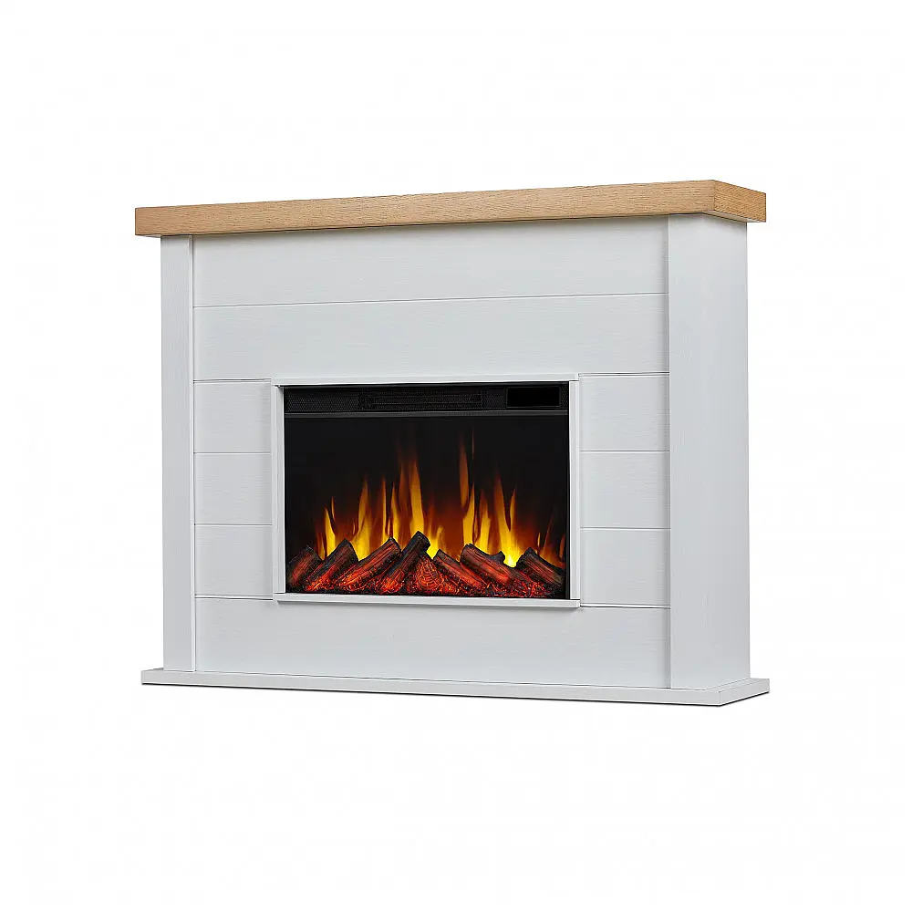 Lareira Elétrica Real Flame 124x97cm 1500W Chamas 6 Cores Controle Remoto 110V