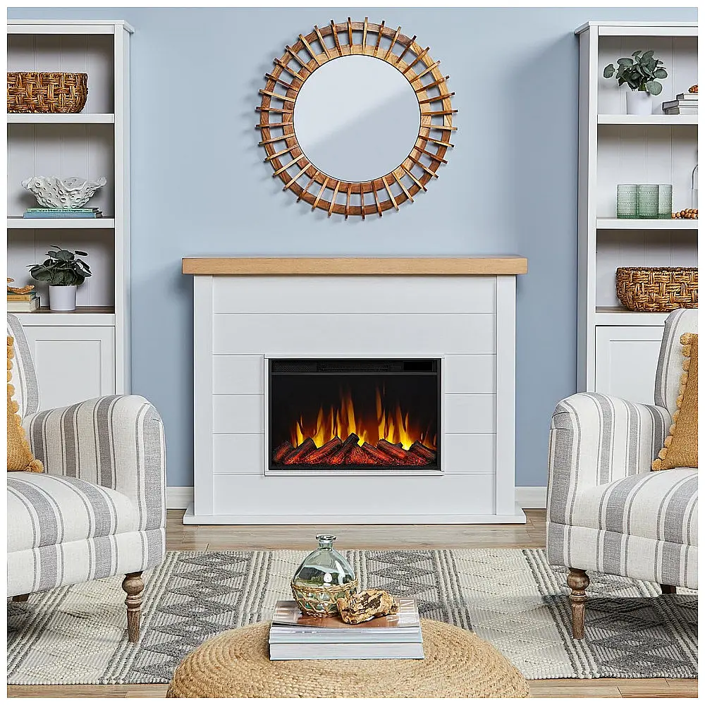 Lareira Elétrica Real Flame 124x97cm 1500W Chamas 6 Cores Controle Remoto 110V — foto 2