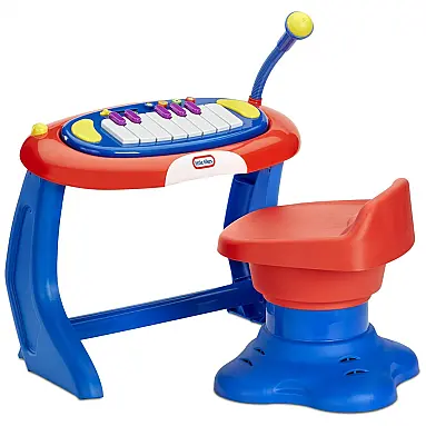 Teclado Musical com Microfone e