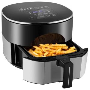 HITECLIFE Fritadeira Elétrica AirFryer, Capacidade 3L com Painel Digital, Aço Inoxidável, 1300W, 110V
