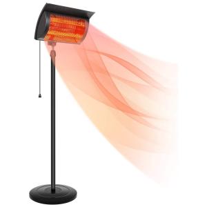 Aquecedor Externo Elétrico com Proteção Contra Superaquecimento e 2 Modos de Aquecimento, 110V 1500W, HealSmart, Preto