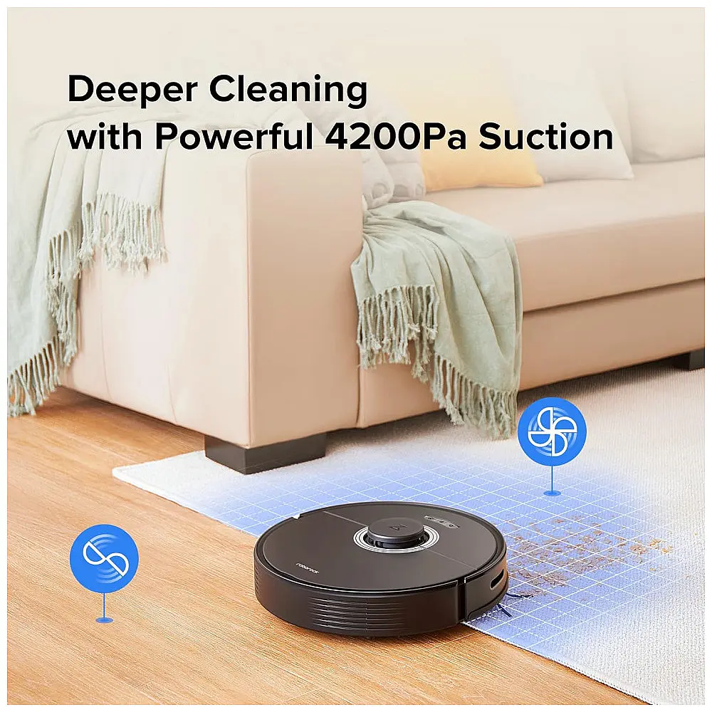 Aspirador de Pó Robô Roborock Q7 com Esfregão Controlado por APP e Sucção Forte 4200PA, 110V, Branco — foto 3