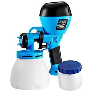 Pistola de Pintura Pulverizadora 1.1mL com 8 Tamanhos de Pontas, HAUPON TM 77, Azul