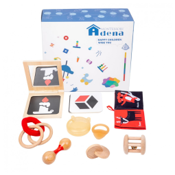Briquedo Montessori Interativo para o Desenvolvimento do Cérebro para Bebês de 0 a 6 Meses, Adena Montessori