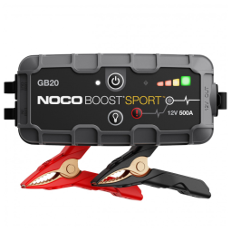 Auxiliar de Partida Jump Start Portátil, Bateria de Lítio de 500A, 12V para Veículos a Gasolina de até 4 L