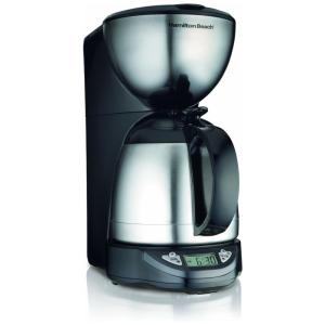 Máquina de café com 10 xícaras, programável com jarra com isolamento térmico, HAMILTON BEACH 49855
