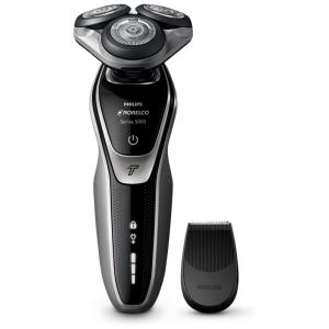 Barbeador Elétrico Masculino Portátil Philips S537081 com Modo Turbo e Aparador de Precisão, Preto