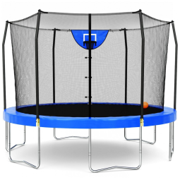 Cama Elastica para até 90 kg com Cesta de Basquete, Skywalker Trampolines, Azul