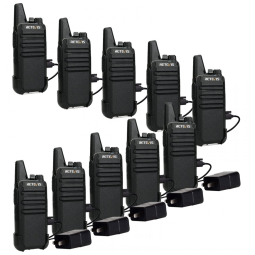 Rádio Comunicador Walkie Talkie Recarregável Retevis RT22, Longo Alcance, VOX,Modo Mãos Livres,para Escritório,Negócios,Escola (Preto