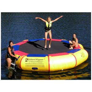 Cama Elástica Inflável com Escada para Crianças a Partir de 5 Anos, Tamanho 3 Metros, ISLAND HOPPER 13BSPLASH, Amarelo